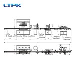 8-head self-flowing filling capping screw cap labeling